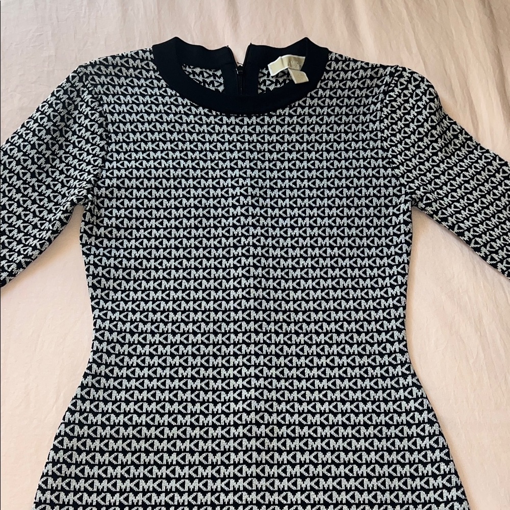Michael Kors Monogram Long Sleeve Dress